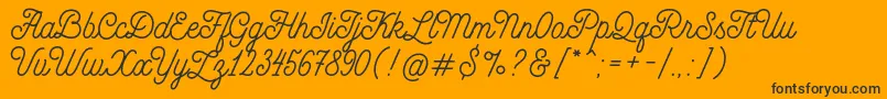 MadeGoodtimeScriptPersonalUse Font – Black Fonts on Orange Background