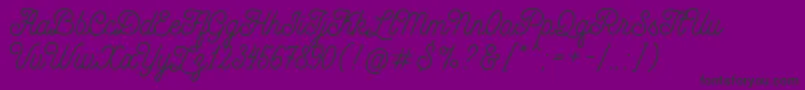 MadeGoodtimeScriptPersonalUse-Schriftart – Schwarze Schriften auf violettem Hintergrund