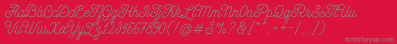 MadeGoodtimeScriptPersonalUse Font – Gray Fonts on Red Background