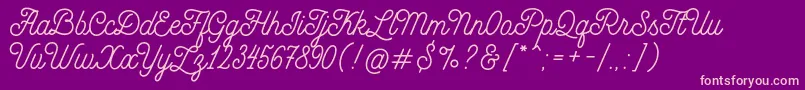 MadeGoodtimeScriptPersonalUse Font – Pink Fonts on Purple Background