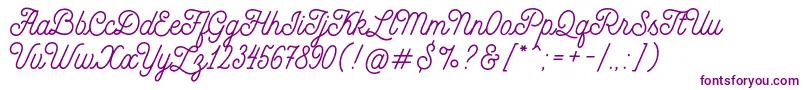 MadeGoodtimeScriptPersonalUse Font – Purple Fonts on White Background