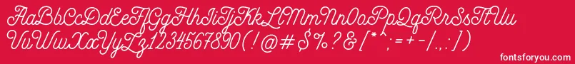 MadeGoodtimeScriptPersonalUse Font – White Fonts on Red Background