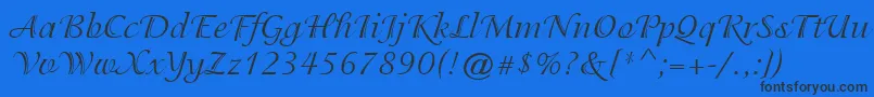 Шрифт Adorable – чёрные шрифты на синем фоне
