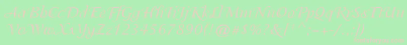Шрифт Adorable – розовые шрифты на зелёном фоне