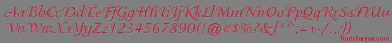 Adorable Font – Red Fonts on Gray Background