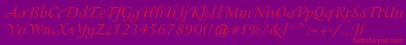 Adorable Font – Red Fonts on Purple Background