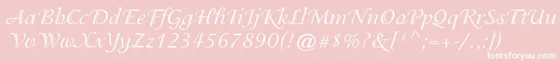 フォントAdorable – ピンクの背景に白い文字