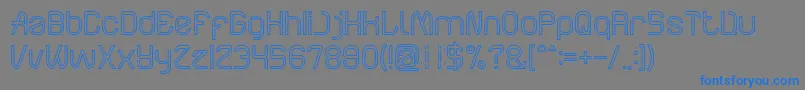 ElectroStaticRainHollow Font – Blue Fonts on Gray Background