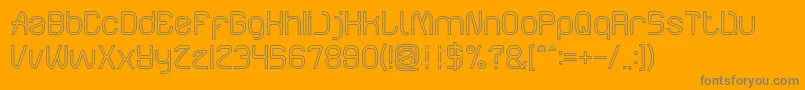 ElectroStaticRainHollow Font – Gray Fonts on Orange Background