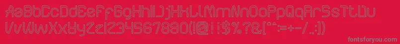 ElectroStaticRainHollow Font – Gray Fonts on Red Background