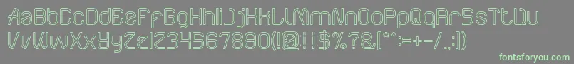 ElectroStaticRainHollow Font – Green Fonts on Gray Background