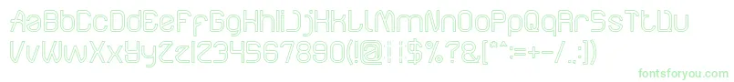 ElectroStaticRainHollow-Schriftart – Grüne Schriften auf weißem Hintergrund