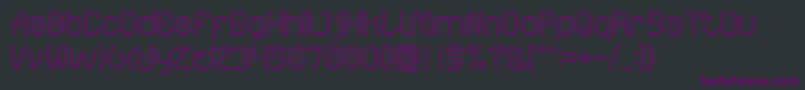 ElectroStaticRainHollow Font – Purple Fonts on Black Background