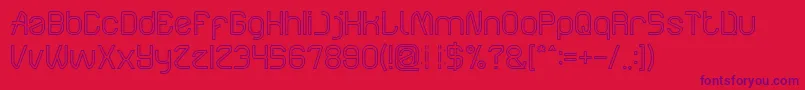 フォントElectroStaticRainHollow – 赤い背景に紫のフォント
