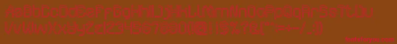 ElectroStaticRainHollow Font – Red Fonts on Brown Background