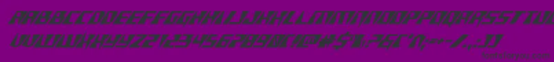 フォントXracerital – 紫の背景に黒い文字