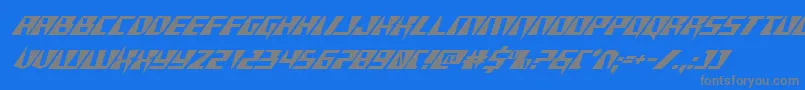 Xracerital Font – Gray Fonts on Blue Background