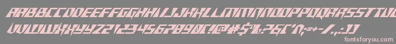 Xracerital-fontti – vaaleanpunaiset fontit harmaalla taustalla