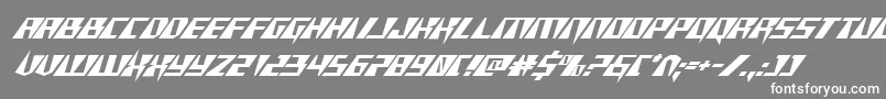 Xracerital Font – White Fonts on Gray Background