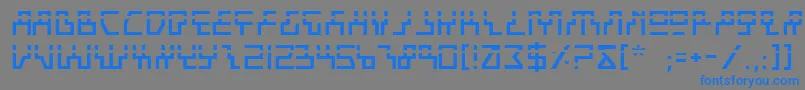 フォントBeaml – 灰色の背景に青い文字