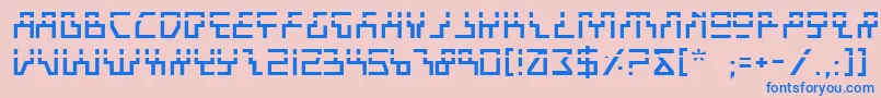 フォントBeaml – ピンクの背景に青い文字