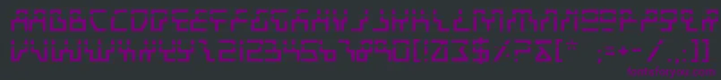 Czcionka Beaml – fioletowe czcionki na czarnym tle