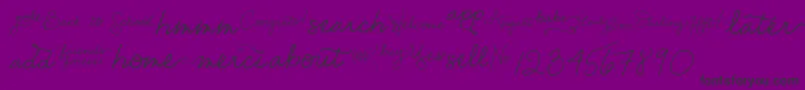 EmilyLimeWords Font – Black Fonts on Purple Background