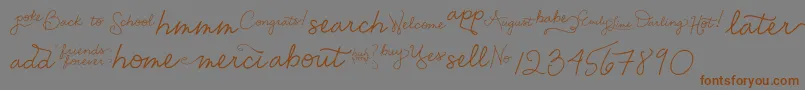 EmilyLimeWords Font – Brown Fonts on Gray Background