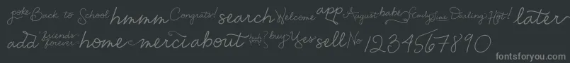 Więcej informacji o czcionce EmilyLimeWords Czcionka EmilyLimeWords – szare czcionki na czarnym tle