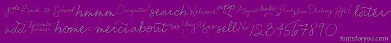 Подробнее о шрифте EmilyLimeWords Шрифт EmilyLimeWords – серые шрифты на фиолетовом фоне