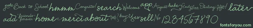 EmilyLimeWords Font – Green Fonts on Black Background