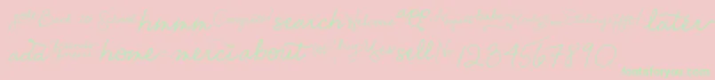 EmilyLimeWords Font – Green Fonts on Pink Background
