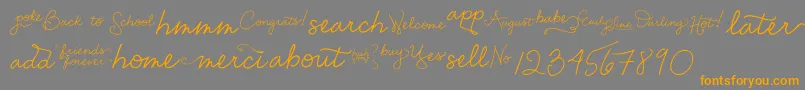 EmilyLimeWords Font – Orange Fonts on Gray Background