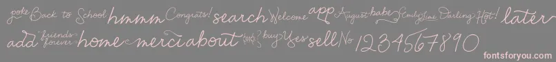 EmilyLimeWords Font – Pink Fonts on Gray Background