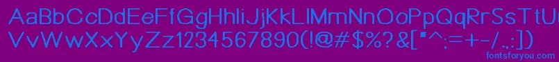 Bouhand Font – Blue Fonts on Purple Background