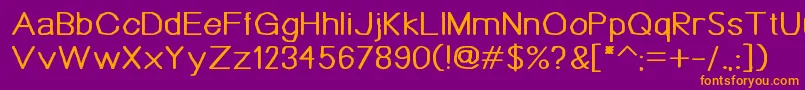 Bouhand Font – Orange Fonts on Purple Background