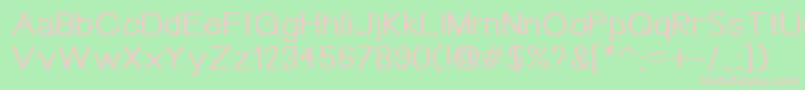 Bouhand Font – Pink Fonts on Green Background