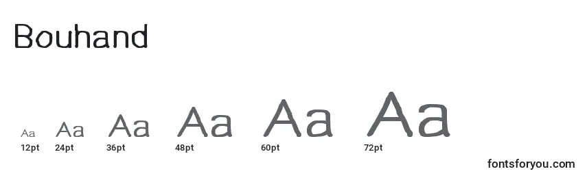 Bouhand Font Sizes