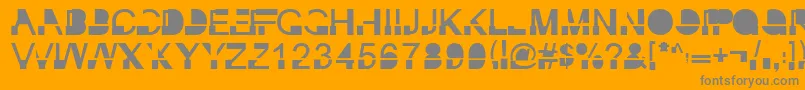 InkieblockRegular Font – Gray Fonts on Orange Background