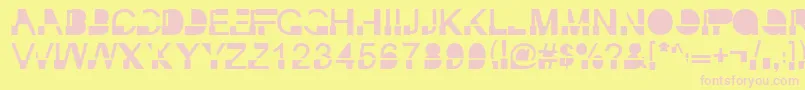 InkieblockRegular Font – Pink Fonts on Yellow Background