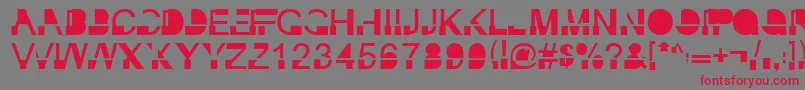 InkieblockRegular Font – Red Fonts on Gray Background