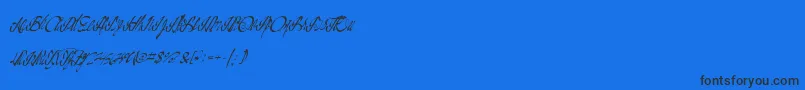 フォントCaliforniadelights – 黒い文字の青い背景