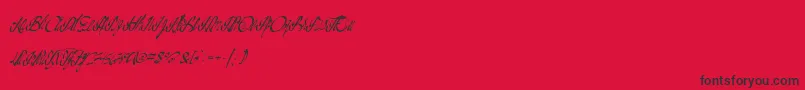 Californiadelights Font – Black Fonts on Red Background