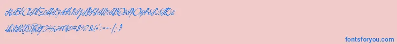 Saiba mais sobre a fonte Californiadelights Fonte Californiadelights – fontes azuis em um fundo rosa