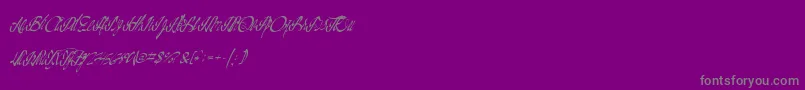 Californiadelights-Schriftart – Graue Schriften auf violettem Hintergrund