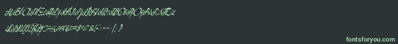 More about Californiadelights Font Californiadelights Font – Green Fonts on Black Background