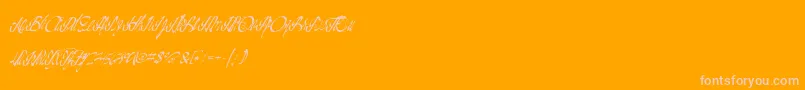 Saiba mais sobre a fonte Californiadelights Fonte Californiadelights – fontes rosa em um fundo laranja