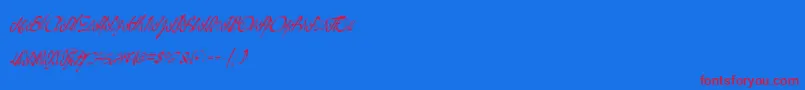 Californiadelights Font – Red Fonts on Blue Background