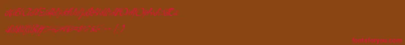 Californiadelights Font – Red Fonts on Brown Background