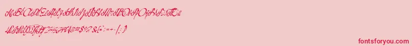 Californiadelights Font – Red Fonts on Pink Background